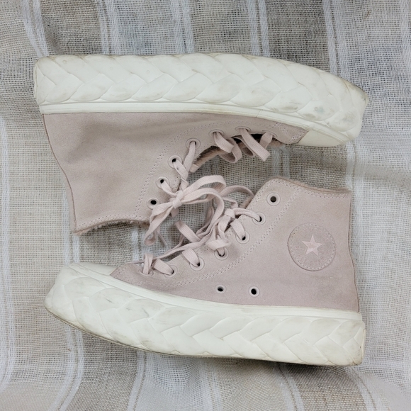 Converse CTAS‎ Cable Lift Braided Platform Sneakers Tennis Shoes Pink Size 6 - Picture 9 of 9